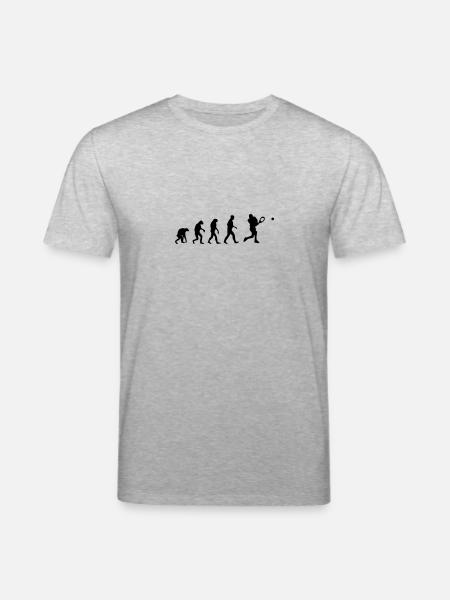 tennis evolution - Stanley/Stella CREATOR Unisex Organic T-Shirt - heather grey