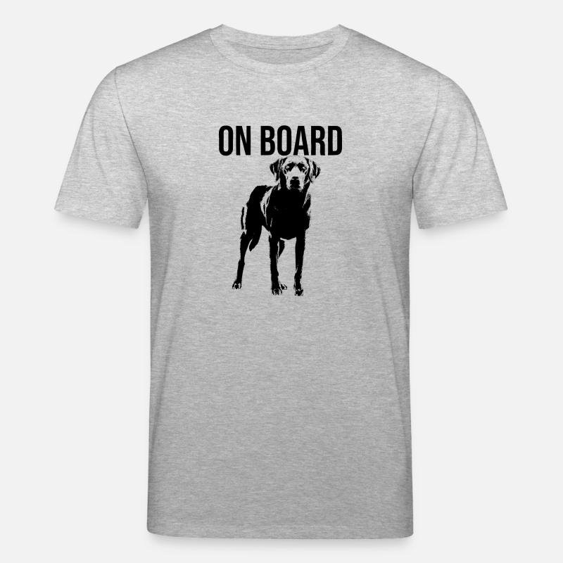 Dog On Board - Stanley/Stella Unisex Bio-T-Shirt CREATOR  - Grau meliert