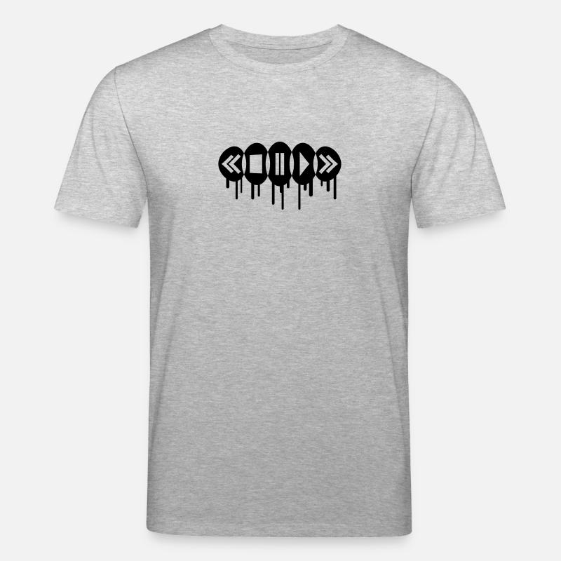Music Player Graffiti Logo - Stanley/Stella Unisex Bio-T-Shirt CREATOR  - Grau meliert