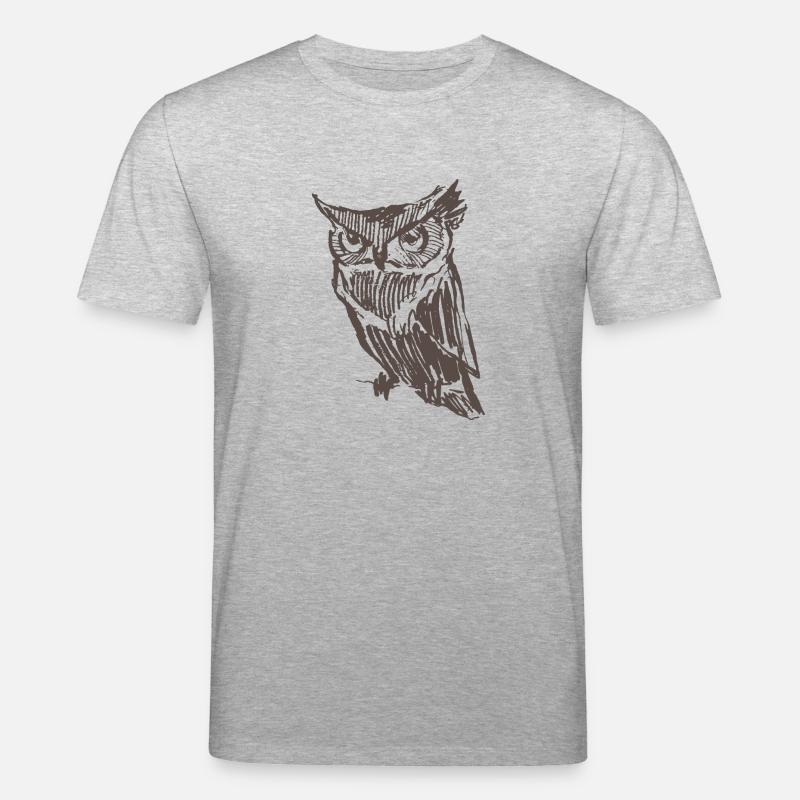 Eule - Stanley/Stella Unisex Bio-T-Shirt CREATOR  - Grau meliert