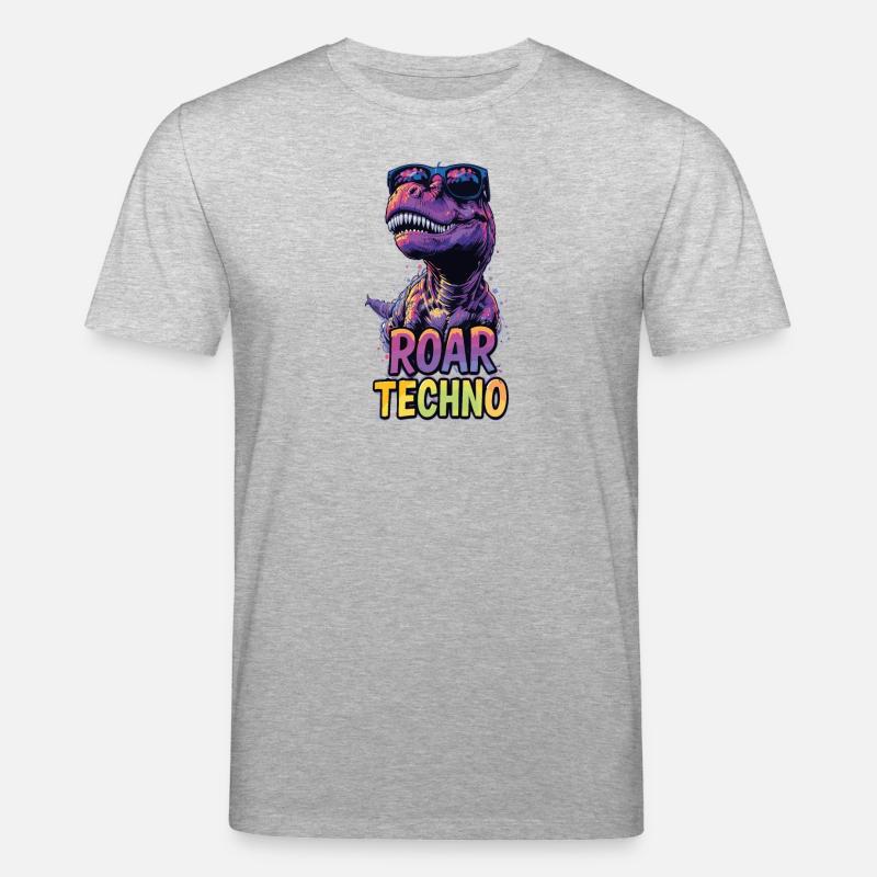 T-Rex - Roar TECHNO - T-shirt bio CREATOR Stanley/Stella Unisexe - gris chiné