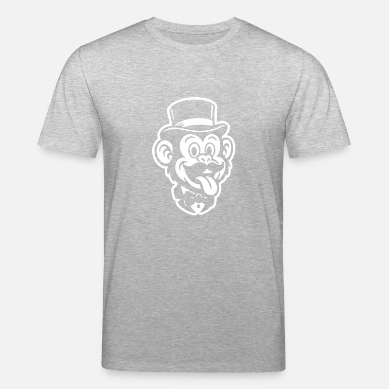 Affe Gentleman Comic - Stanley/Stella Unisex Bio-T-Shirt CREATOR  - Grau meliert