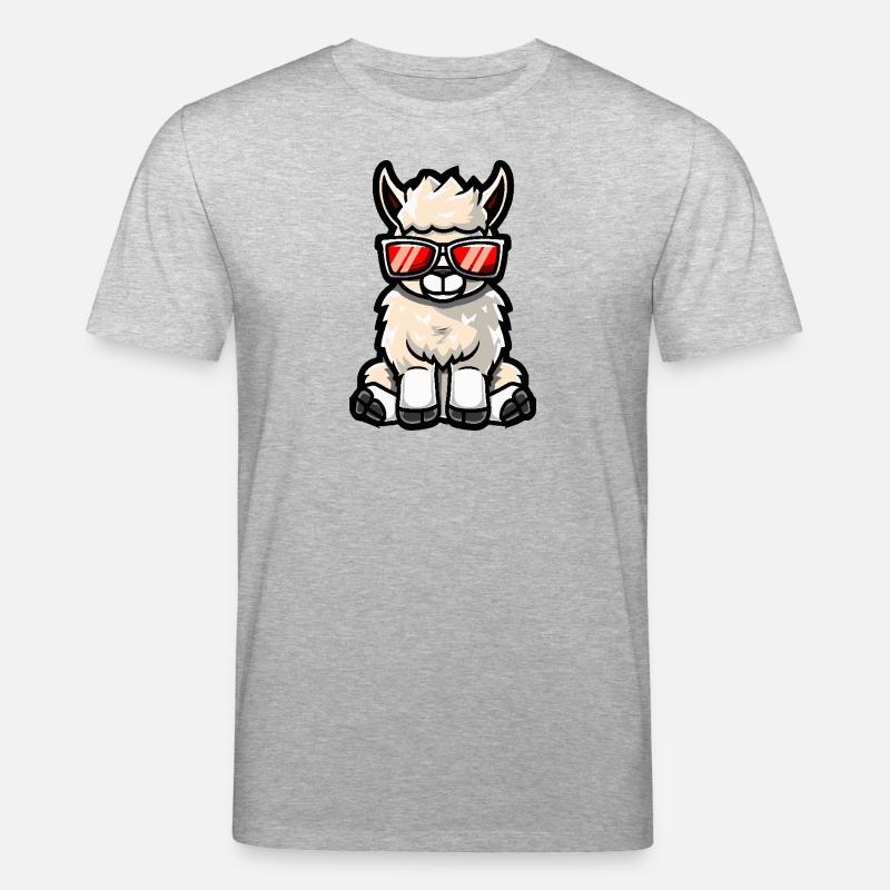 Alpaka Llama Cool Comic - Stanley/Stella Unisex Bio-T-Shirt CREATOR  - Grau meliert