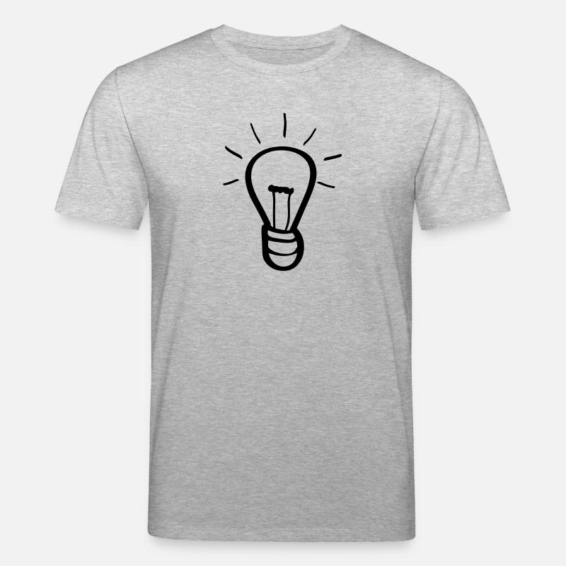 Light bulb idea - Stanley/Stella CREATOR Unisex Organic T-Shirt - heather grey