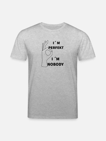 Ich bin perfekt - Stanley/Stella Unisex Bio-T-Shirt CREATOR - Grau meliert