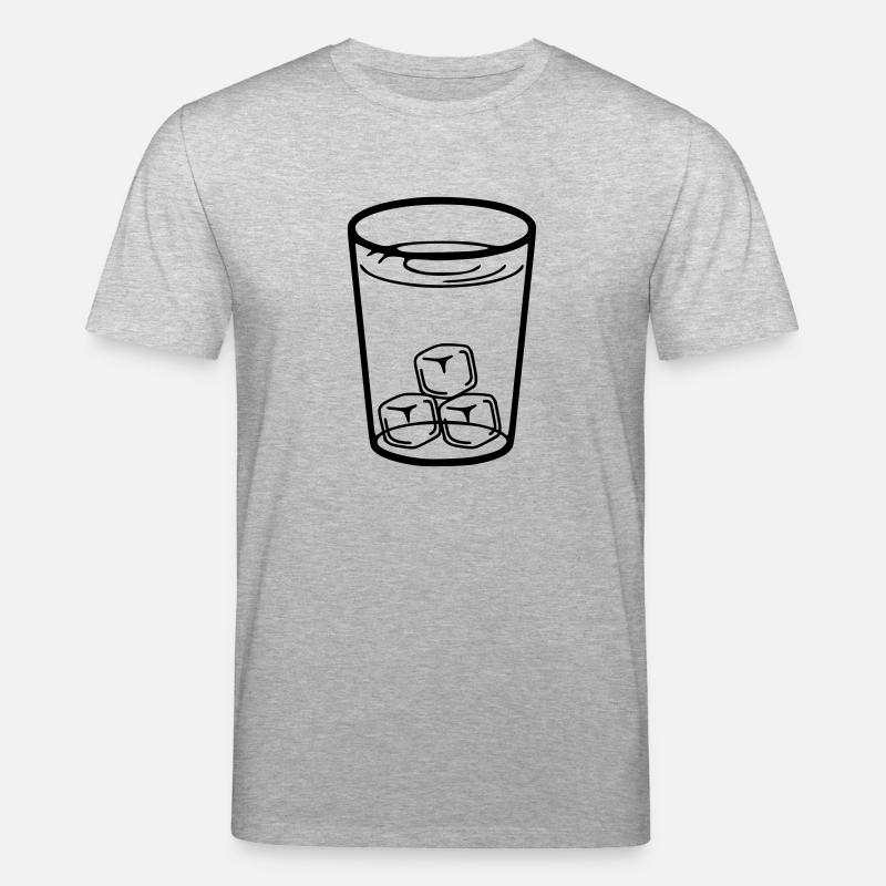 Glas_Eiswürfel - Stanley/Stella Unisex Bio-T-Shirt CREATOR  - Grau meliert