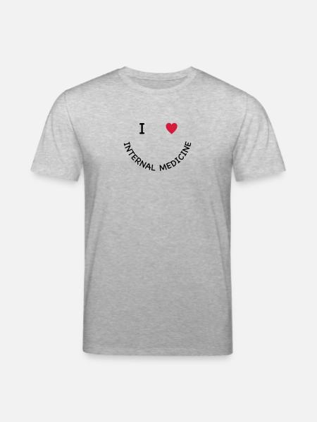 I love internal medicine - Stanley/Stella CREATOR Unisex Organic T-Shirt - heather grey