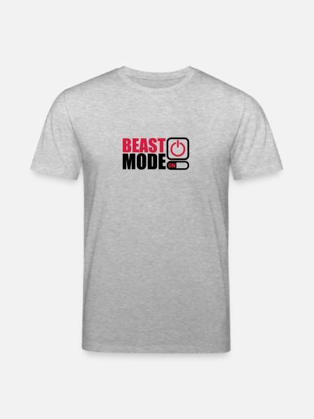 Beast Mode On Power An - Stanley/Stella CREATOR Unisex Organic T-Shirt - heather grey