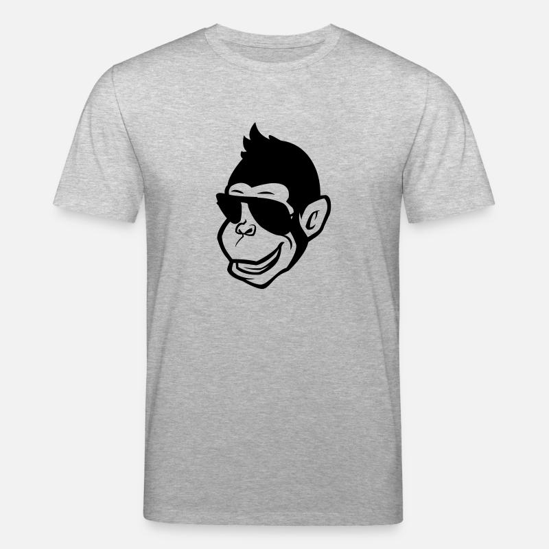 monkey cool comic - Stanley/Stella Unisex Bio-T-Shirt CREATOR  - Grau meliert