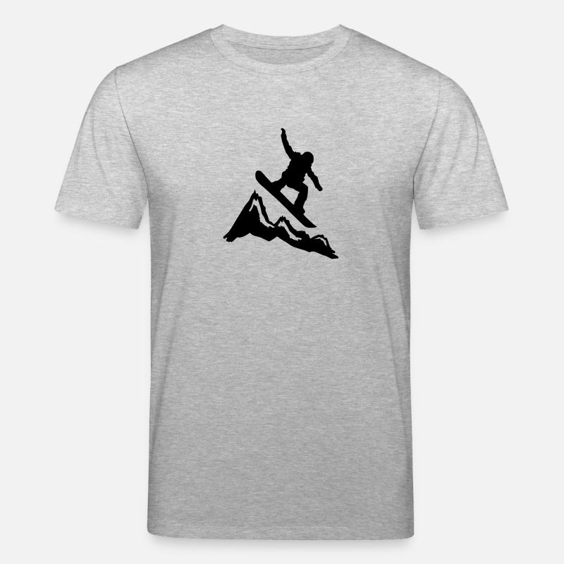 snowboard mountains jump - Stanley/Stella Unisex Bio-T-Shirt CREATOR  - Grau meliert