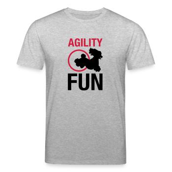 agilityfun_reifen_pudel - Stanley/Stella Unisex Bio-T-Shirt CREATOR  - Grau meliert - Vorne - Alina (178cm) & Michal (187cm)