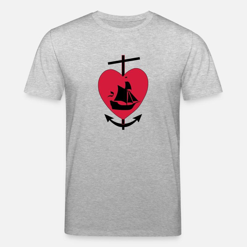 glauben hoffnung lieb - Stanley/Stella Unisex Bio-T-Shirt CREATOR  - Grau meliert