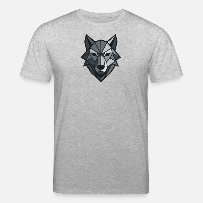 Geometric Wolf - Stanley/Stella Unisex Bio-T-Shirt CREATOR  - Grau meliert