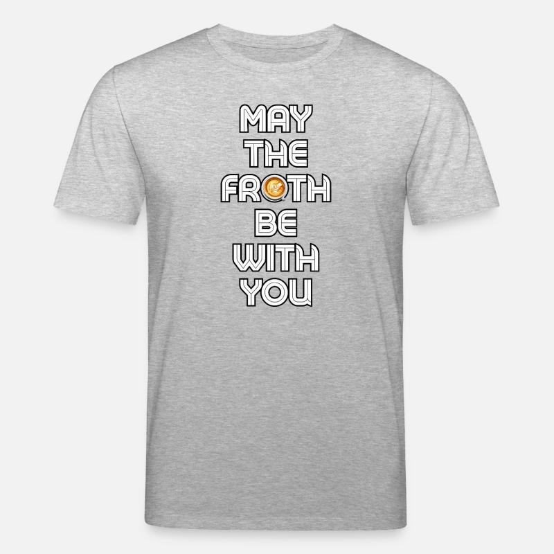 Möge der Schaum mit dir sein - Stanley/Stella Unisex Bio-T-Shirt CREATOR  - Grau meliert