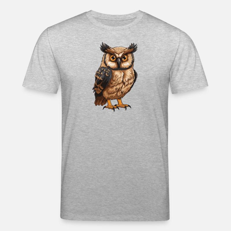 Eule Tier - Stanley/Stella Unisex Bio-T-Shirt CREATOR  - Grau meliert