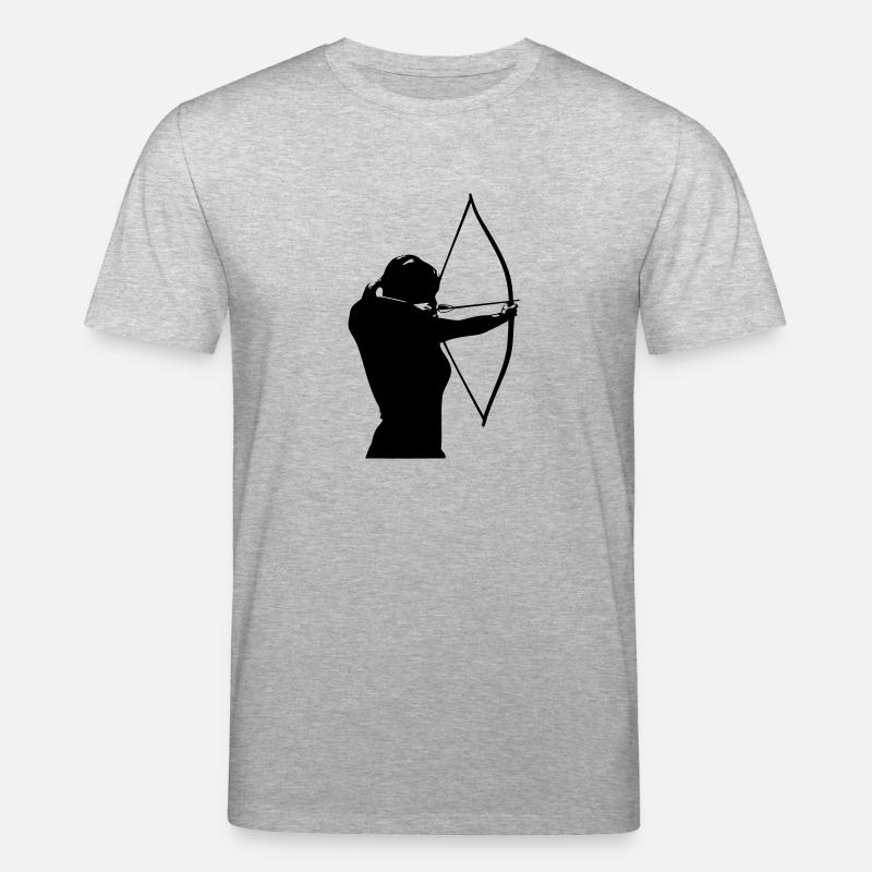 Weibliche Bogenschützin - Stanley/Stella Unisex Bio-T-Shirt CREATOR  - Grau meliert