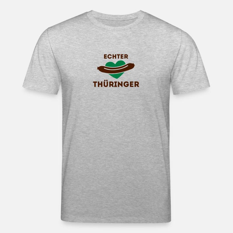 Echter Thüringer - Bratwurstliebe - Stanley/Stella Unisex Bio-T-Shirt CREATOR  - Grau meliert