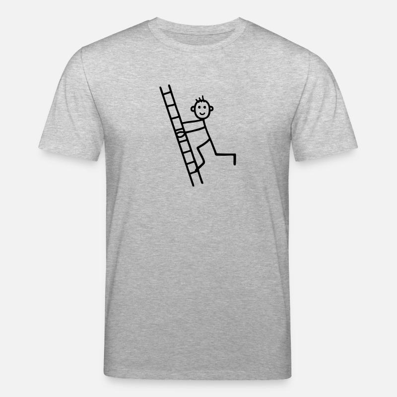 Mann auf Leiter - Stanley/Stella Unisex Bio-T-Shirt CREATOR  - Grau meliert