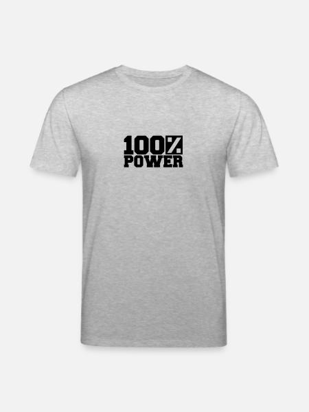 Logo 100 % de puissance - T-shirt bio CREATOR Stanley/Stella Unisexe - gris chiné