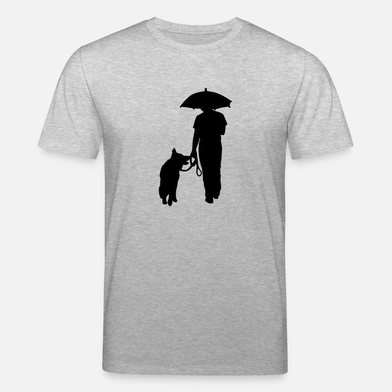 Gassi-Runde im Regen - Stanley/Stella Unisex Bio-T-Shirt CREATOR  - Grau meliert