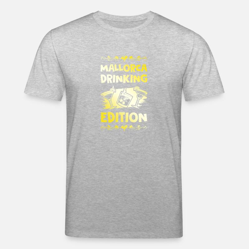 Mallorca Drinking Spruch - Stanley/Stella Unisex Bio-T-Shirt CREATOR  - Grau meliert