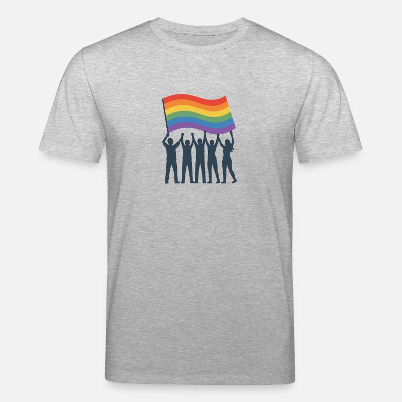#PrideTogether #LGBTQUnity #RegenbogenFlagge #Quee - T-shirt bio CREATOR Stanley/Stella Unisexe - gris chiné