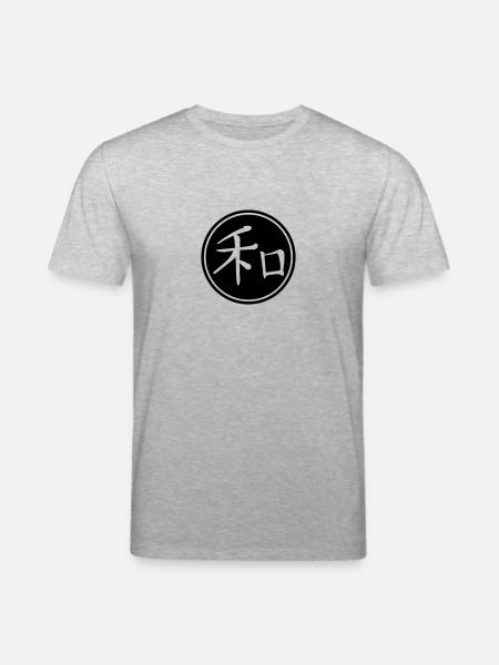 Peace - chinese sign - Stanley/Stella CREATOR Unisex Organic T-Shirt - heather grey