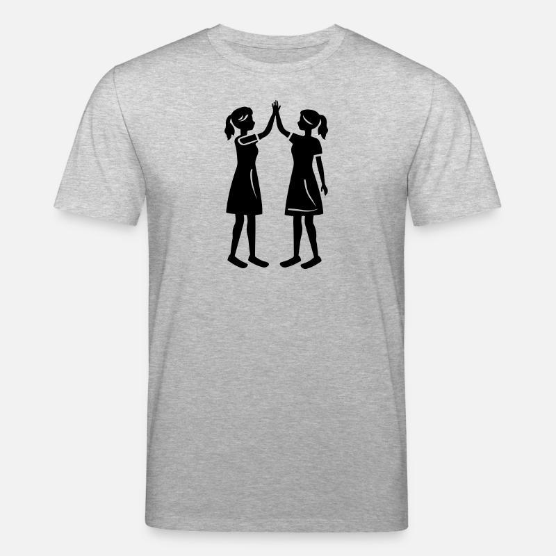 Freundschaft Mädels Beste Freundin - Stanley/Stella Unisex Bio-T-Shirt CREATOR  - Grau meliert