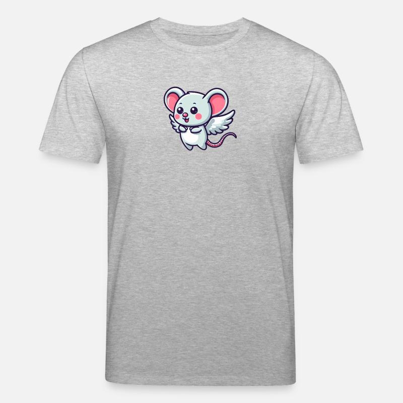 Souris céleste : Rongeur mignon avec - T-shirt bio CREATOR Stanley/Stella Unisexe - gris chiné