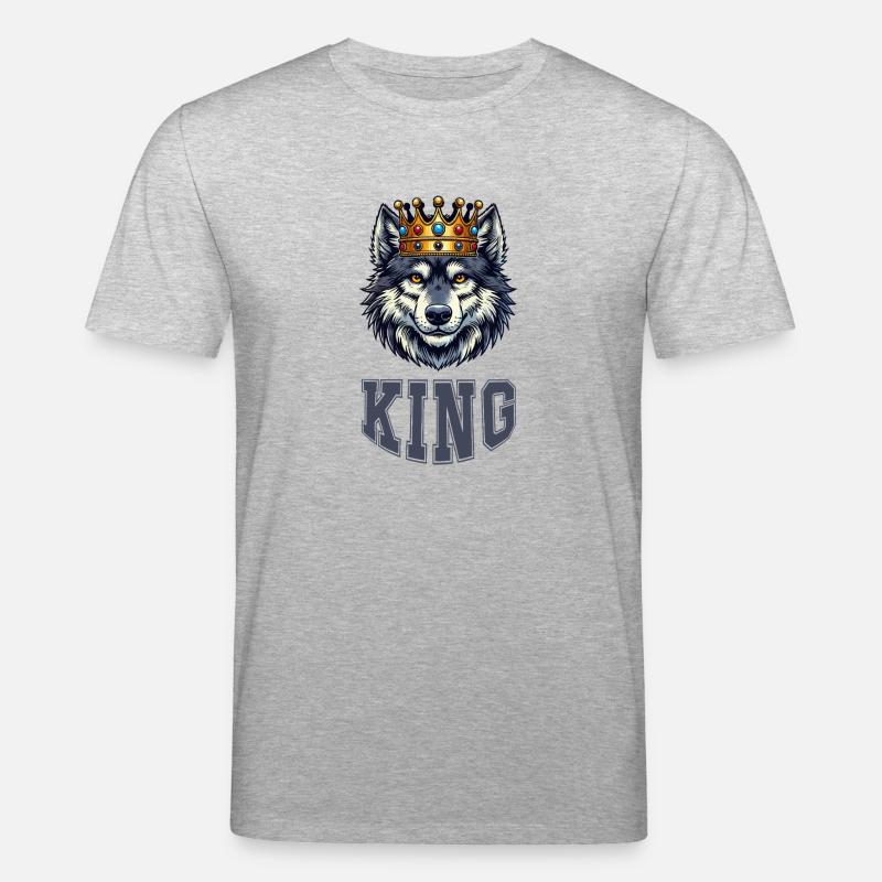 wolf king - Stanley/Stella Unisex Bio-T-Shirt CREATOR - Grau meliert