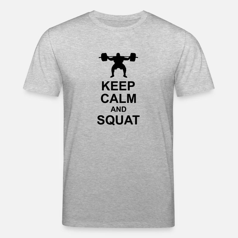 Keep Calm and Squat - Stanley/Stella Unisex Bio-T-Shirt CREATOR  - Grau meliert