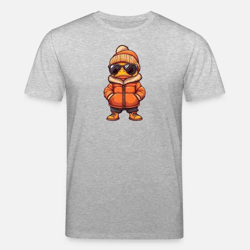 Bande dessinée d’hiver de canard - T-shirt bio CREATOR Stanley/Stella Unisexe - gris chiné