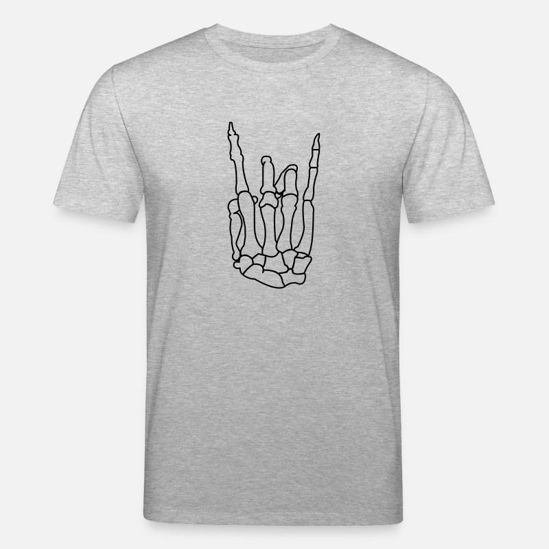 skull_hand_01 - Stanley/Stella Unisex Bio-T-Shirt CREATOR  - Grau meliert