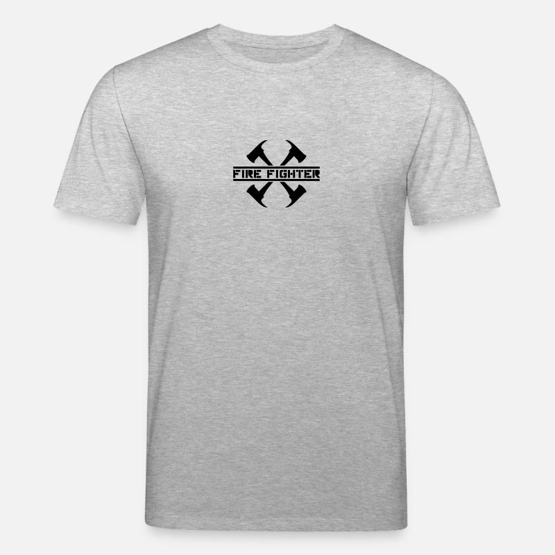 pompier de feu 2 axes - T-shirt bio CREATOR Stanley/Stella Unisexe - gris chiné