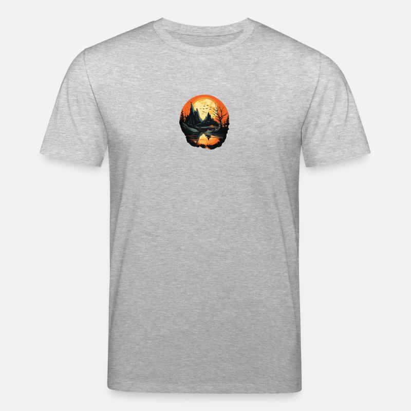 Landschaft - Stanley/Stella Unisex Bio-T-Shirt CREATOR  - Grau meliert