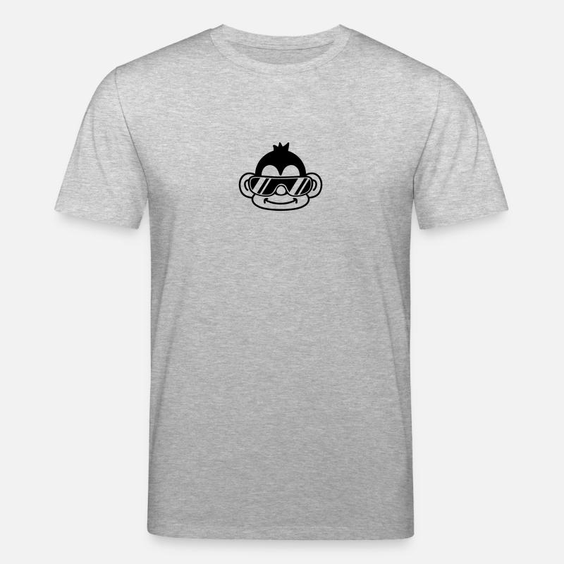 Cool Monkey Face - T-shirt bio CREATOR Stanley/Stella Unisexe - gris chiné