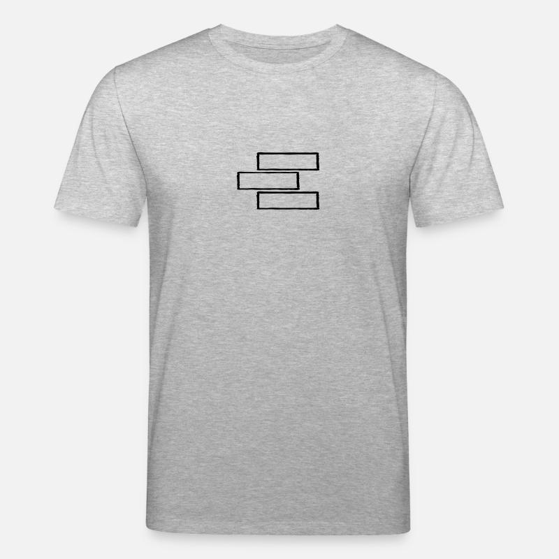 3 rectangular frame - Stanley/Stella CREATOR Unisex Organic T-Shirt - heather grey