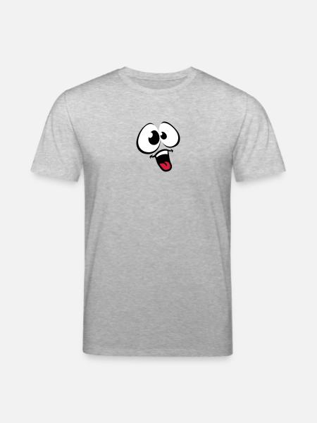 Funny Comic Face - Stanley/Stella Unisex Bio-T-Shirt CREATOR  - Grau meliert