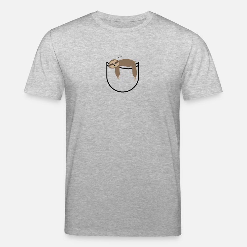 Pocket Sloth - Stanley/Stella Unisex Bio-T-Shirt CREATOR  - Grau meliert