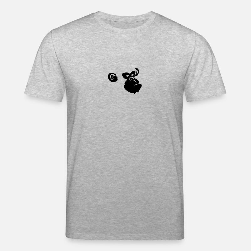 Cool monkey head design - Stanley/Stella CREATOR Unisex Organic T-Shirt - heather grey