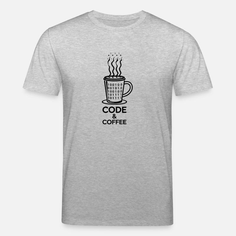 Code & Coffee – Perfect Duo - Stanley/Stella CREATOR Unisex Organic T-Shirt - heather grey
