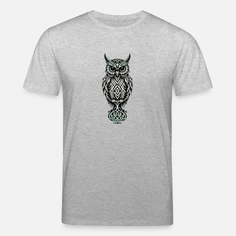 Keltische Eule - Stanley/Stella Unisex Bio-T-Shirt CREATOR  - Grau meliert