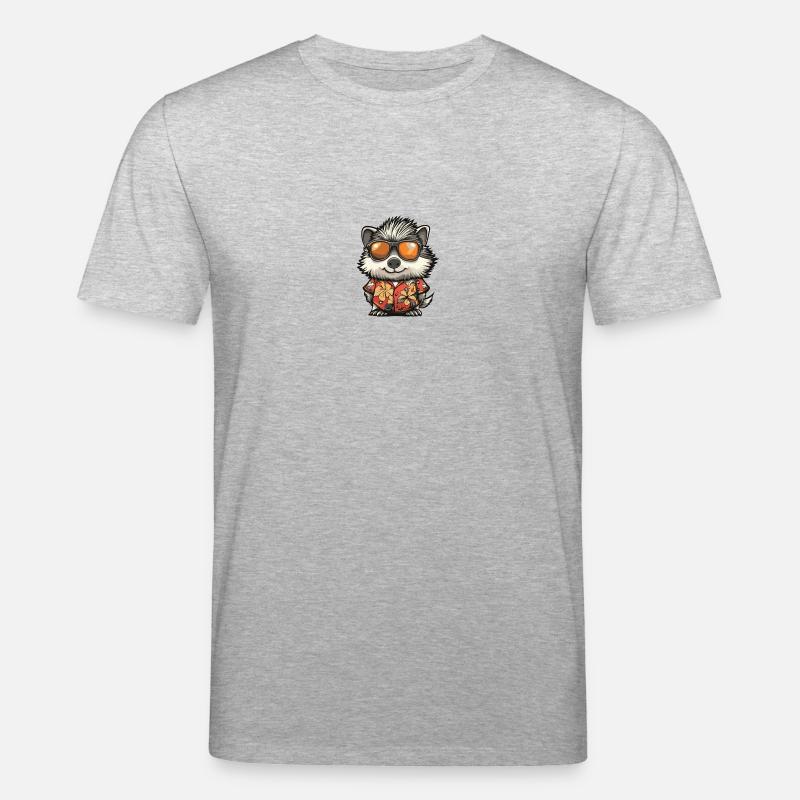 Igel Comic Cool Sommer - Stanley/Stella Unisex Bio-T-Shirt CREATOR  - Grau meliert
