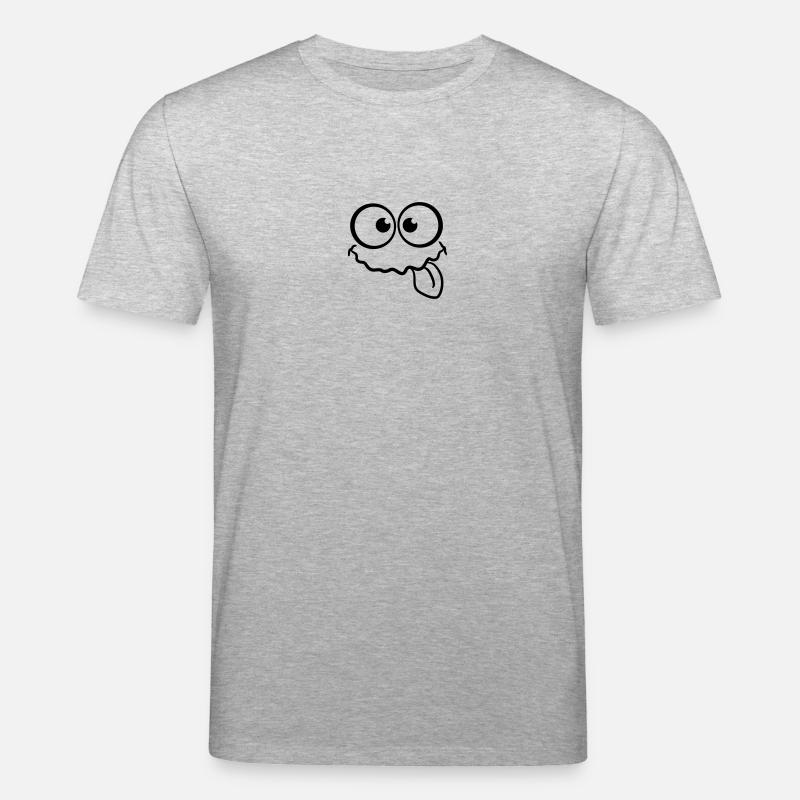 Doux Sassy souriant visage - T-shirt bio CREATOR Stanley/Stella Unisexe - gris chiné