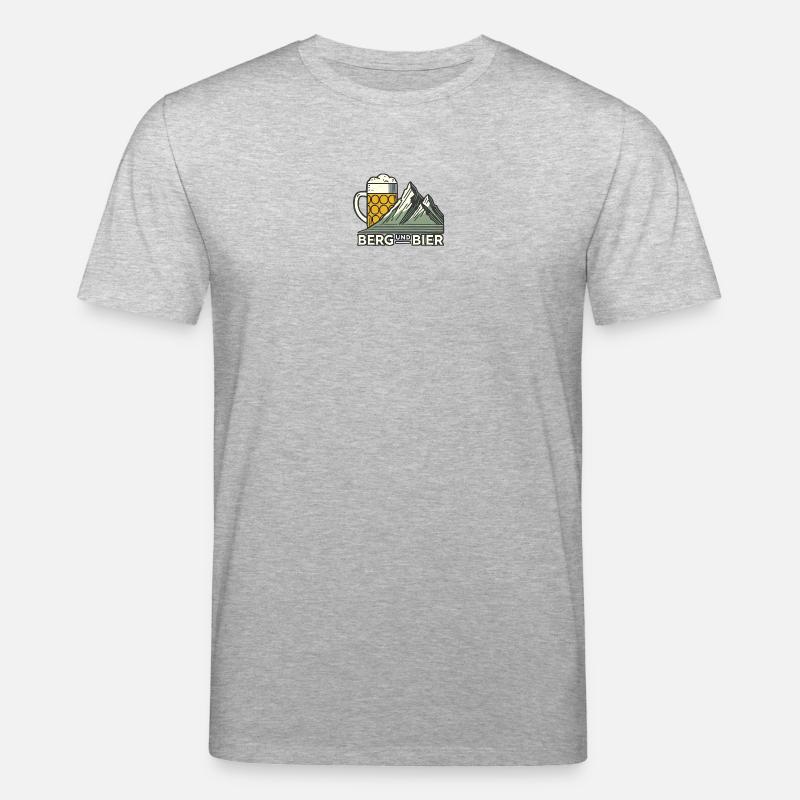 Berg und Bier V1 - Stanley/Stella Unisex Bio-T-Shirt CREATOR  - Grau meliert