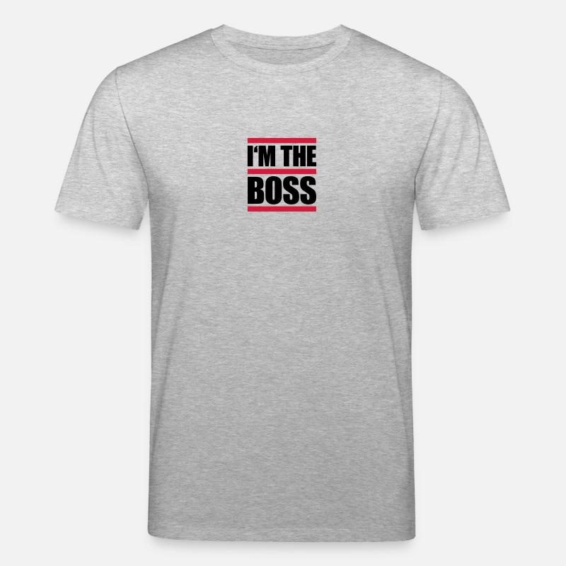 I'm The Boss Lines Logo - T-shirt bio CREATOR Stanley/Stella Unisexe - gris chiné