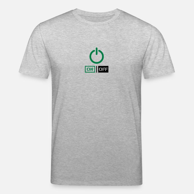 On Off Power Schalter Design - Stanley/Stella Unisex Bio-T-Shirt CREATOR  - Grau meliert