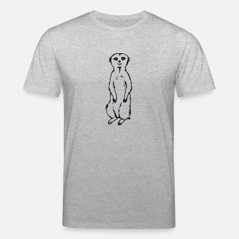Erdmännchen Baby Geschenkidee - Stanley/Stella Unisex Bio-T-Shirt CREATOR  - Grau meliert