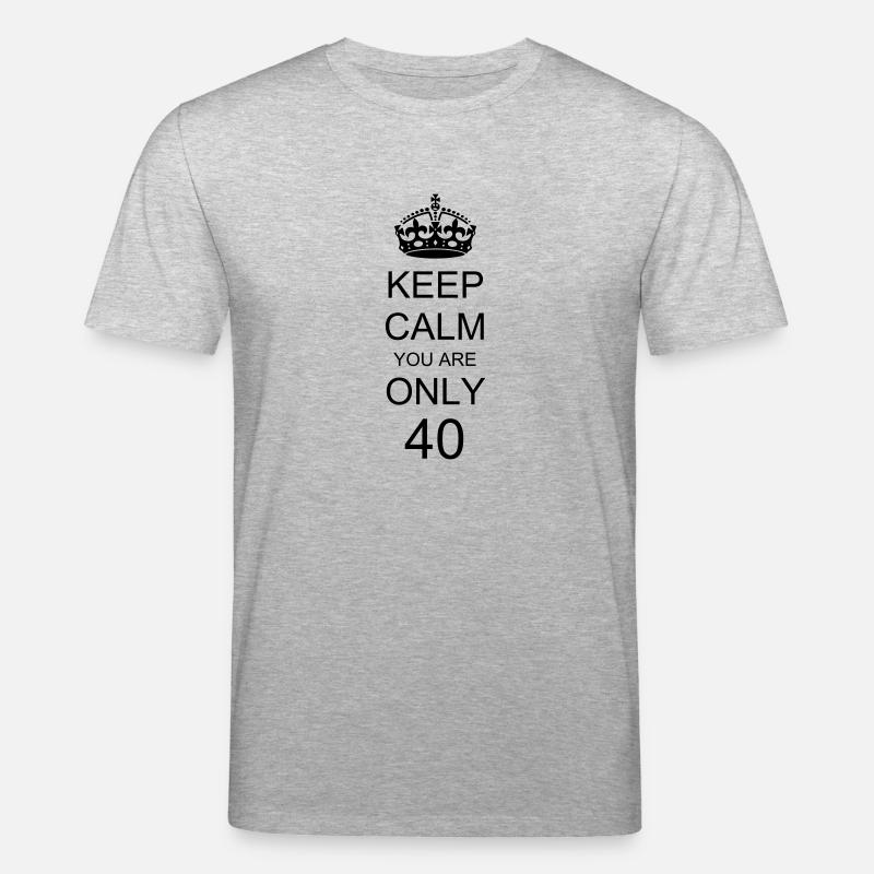 Keep calm 40 - Stanley/Stella Unisex Bio-T-Shirt CREATOR  - Grau meliert