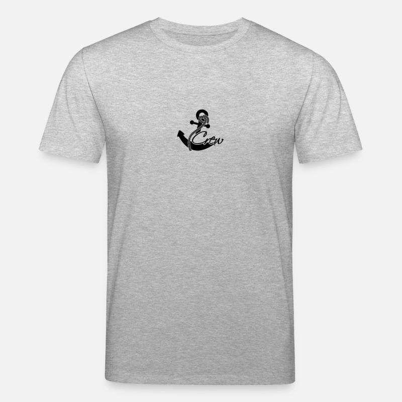 Rang d'insigne ancre équipage - T-shirt bio CREATOR Stanley/Stella Unisexe - gris chiné